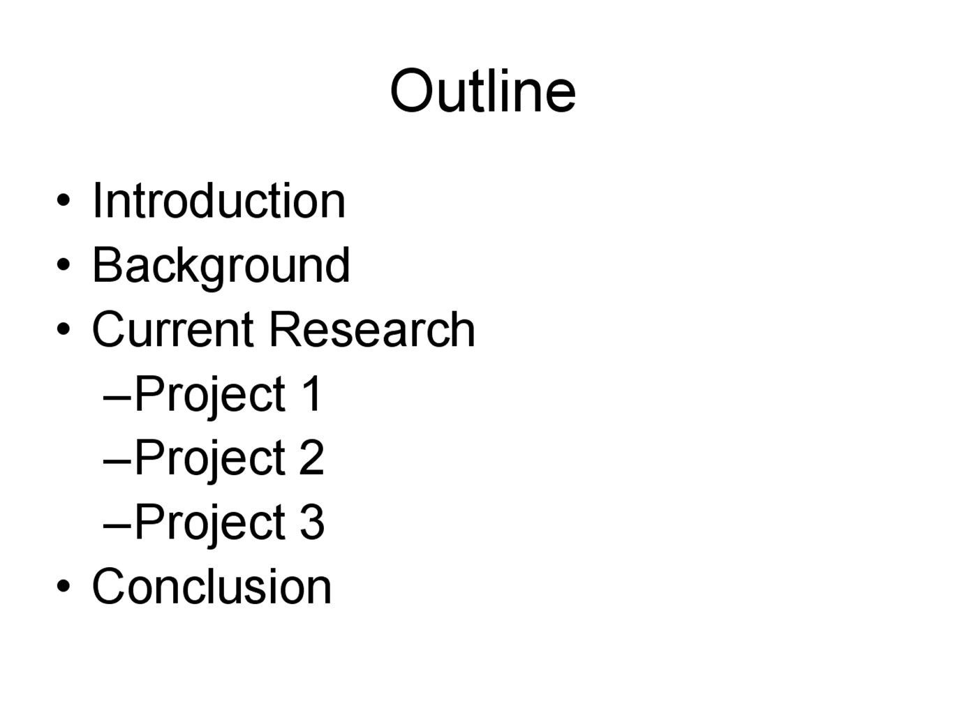 meaning of presentation outline