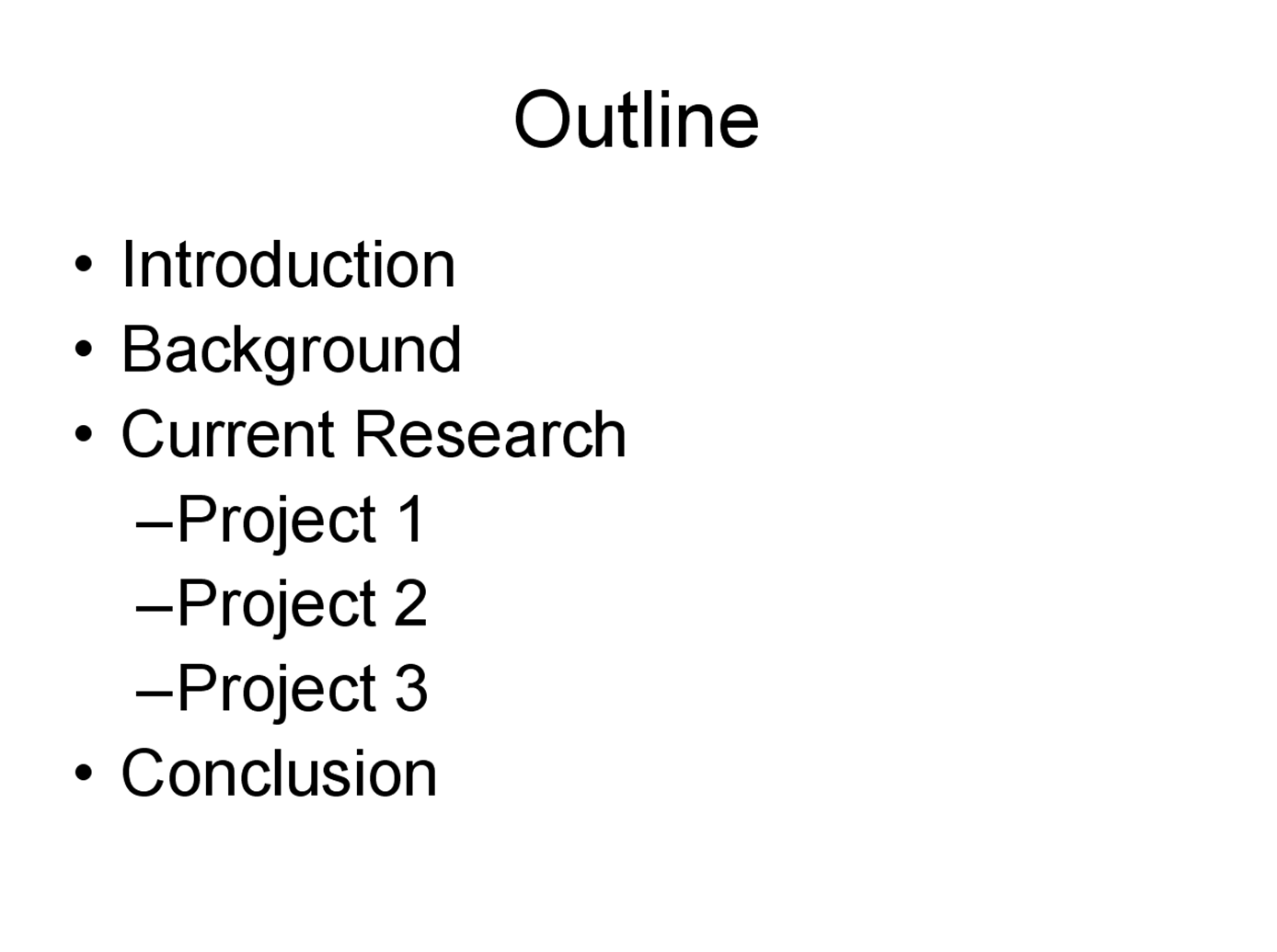 meaning presentation outline